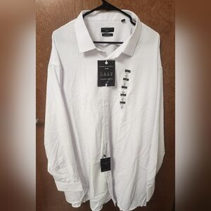Shaq Classic White Men's Dress Shirt Cooling